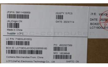 Lenovo 5M11H58959 MECH_ASM KBD CCvr CZE/SLK BKL(PMX)UK BK