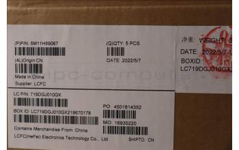 Lenovo 5M11H59067 MECH_ASM KBD CCvr SLV BKL(PMX)FPR UK BK