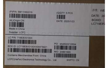 Lenovo 5M11H62219 MECH_ASM BL KB GY FPR BEL SRX