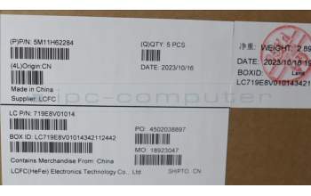 Lenovo 5M11H62284 MECH_ASM BL KB GY FPR ILD SRX