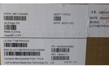 Lenovo 5M11H62594 MECH_ASM BL KB BK FPR BUL SRX