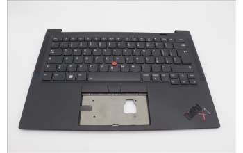 Lenovo 5M11H62653 C-Cover with keyboard, Italian, Black, Backlight, Fingerprint Reader, UK