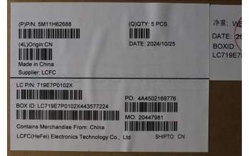 Lenovo 5M11H62688 C-Cover with keyboard, Russian, Black, Backlight, Fingerprint Reader, US