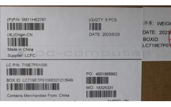 Lenovo 5M11H62787 MECH_ASM BL KB BK FPR WW GRE SRX