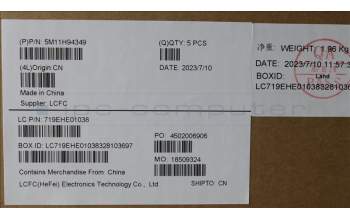 Lenovo 5M11H94349 MECH_ASM KB BK MG UKE LTN