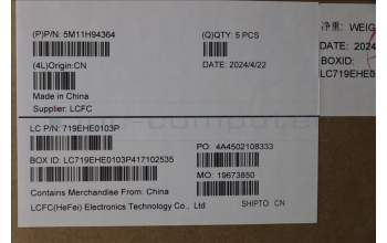 Lenovo 5M11H94364 MECH_ASM BL KB BK MG BRL LTN