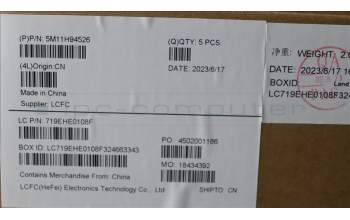 Lenovo 5M11H94526 MECH_ASM BL KB BK MG WW ITA LTN