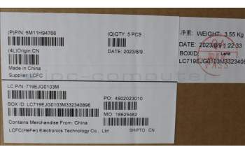 Lenovo 5M11H94766 MECH_ASM FRU KBD CCV FRA (LTN) UK BK