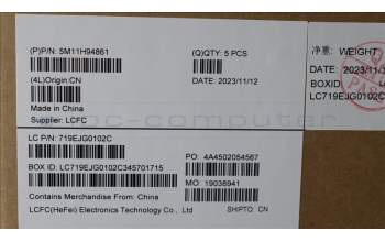 Lenovo 5M11H94861 MECH_ASM FRU KBD CCV BEL BL (CHY) UK BK