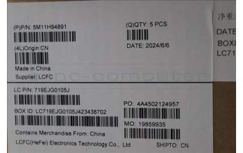 Lenovo 5M11H94891 MECH_ASM FRU KBD CCV POR BL (CHY) UK BK