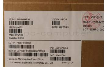 Lenovo 5M11H94936 MECH_ASM GP KBDBZL,HBW,WL,BK/GY,CHY