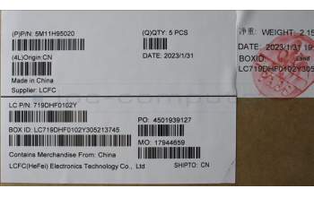 Lenovo 5M11H95020 MECH_ASM GP KBDBZL,SLV,WL,BK/BZ,CHY