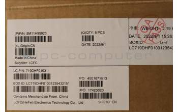 Lenovo 5M11H95023 MECH_ASM GP KBDBZL,SWS,WL,BK/BZ,CHY