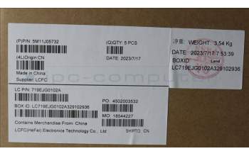 Lenovo 5M11J05732 MECH_ASM FRU KBD CCV UKE BL (LTN) UK BK