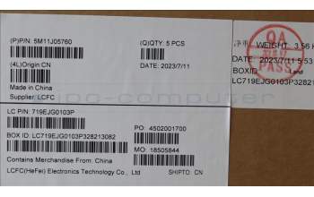 Lenovo 5M11J05760 MECH_ASM FRU KBD CCV THAI BL (LTN) US BK