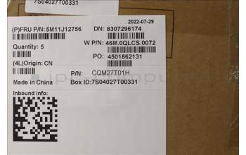 Lenovo 5M11J12756 MECH_ASM GRP_KBD_BZL_UKE_WL_BK_LTN