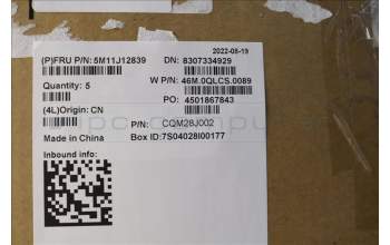 Lenovo 5M11J12839 MECH_ASM GRP_KBD_BZL_CZE/SLK_WW_BK_PMX