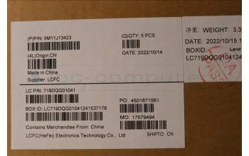 Lenovo 5M11J13423 MECH_ASM KBD BZL,WW,FPR,BK,CHY,CZE/SLK