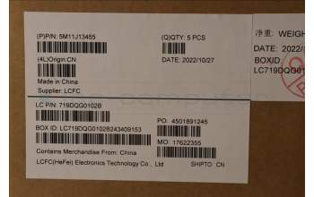 Lenovo 5M11J13455 MECH_ASM KBD BZL,WL,FPR,BK,SRX,IND ENG