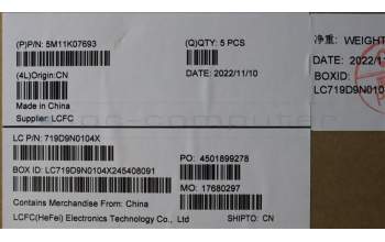 Lenovo 5M11K07693 MECH_ASM GRP KBD BZL,ITA,WW,DB,SUN