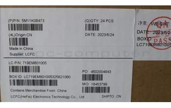 Lenovo 5M11K08473 TOUCHPAD CS22 CP,GLMLR,GR,NONFC,TRI,SY