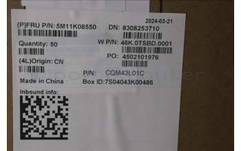 Lenovo 5M11K08550 TOUCHPAD CS22 3+2bCP,MLR,BK,NONFC,EL,CHY