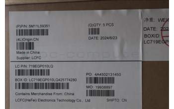 Lenovo 5M11L59351 MECH_ASM BL KB BK ILD SRX