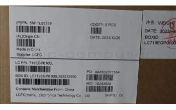 Lenovo 5M11L59359 C-Cover with keyboard, Italian, Black, Backlight, UK