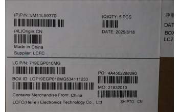 Lenovo 5M11L59370 MECH_ASM BL KB BK LA SPA LTN