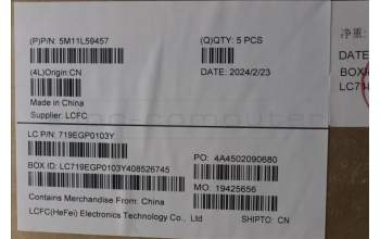 Lenovo 5M11L59457 MECH_ASM BL KB BK WW DEN CHY