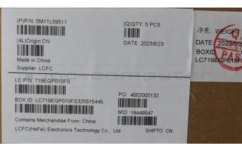 Lenovo 5M11L59511 MECH_ASM BL KB BK WW JPN SRX