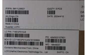 Lenovo 5M11L59521 MECH_ASM BL KB BK WW NOR CHY