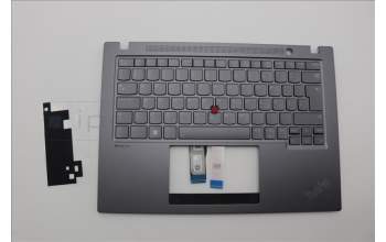 Lenovo 5M11L59628 C-Cover with keyboard, Portuguese, Grey, Backlight, UK