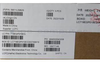 Lenovo 5M11L59629 MECH_ASM BL KB GY RUS CHY