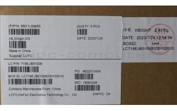 Lenovo 5M11L59655 MECH_ASM FRU KB CCV ENG US (CHY) BK