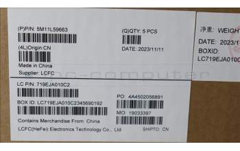 Lenovo 5M11L59663 MECH_ASM FRU KB CCV ARA US (CHY) BK