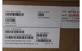 Lenovo 5M11L59759 MECH_ASM FRU KB CCV TC US (CHY) BK