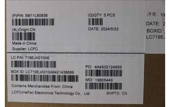 Lenovo 5M11L60938 MECH_ASM FRU KB CCV THAI US BL (CHY) BK