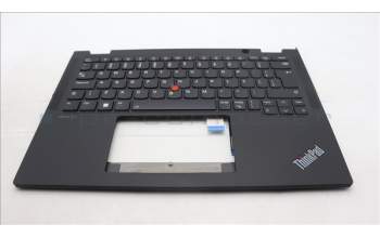 Lenovo 5M11L64084 C-Cover with keyboard, Brazil Portuguese, Black, Backlight, UK