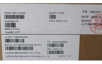Lenovo 5M11L64180 MECH_ASM KBD W C UKE BKLT CHY UK BK