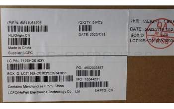 Lenovo 5M11L64208 MECH_ASM KBD W C CZE/SLK BKLTLTN WW UKBK