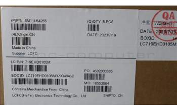 Lenovo 5M11L64265 MECH_ASM KBD W C POR BKLT LTN WW UK BK