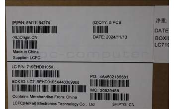 Lenovo 5M11L64274 MECH_ASM KBD W C SPA BKLT LTN WW UK BK