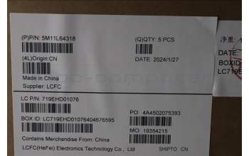 Lenovo 5M11L64318 MECH_ASM KBD W C DEN BKLT LTN UK GY