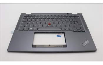 Lenovo 5M11L64342 C-Cover with keyboard, Italian, Grey, Backlight, UK