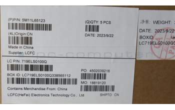 Lenovo 5M11L65123 MECH_ASM FRU KB CCV LA SPA (CHY) UK BK