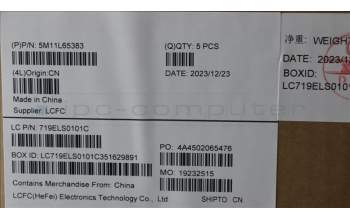 Lenovo 5M11L65383 MECH_ASM FRU KBCCV IND ENG BL(CHY)USBK