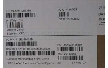 Lenovo 5M11L65388 MECH_ASM FRU KBCCV IND ENG BL(PMX)USBK