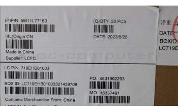 Lenovo 5M11L77160 MECH_ASM X13G4FPR+POWERBRACKET ASSY,BK