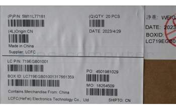 Lenovo 5M11L77181 MECH_ASM FRU PHX2 FPR+Power BKT ASSY GY